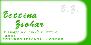 bettina zsohar business card